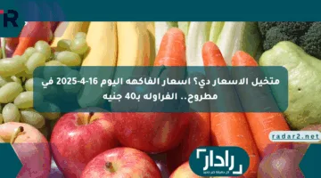 متخيل الأسعار دي؟ أسعار الفاكهة اليوم 16-4-2025 في مطروح.. الفراولة بـ40 جنيه